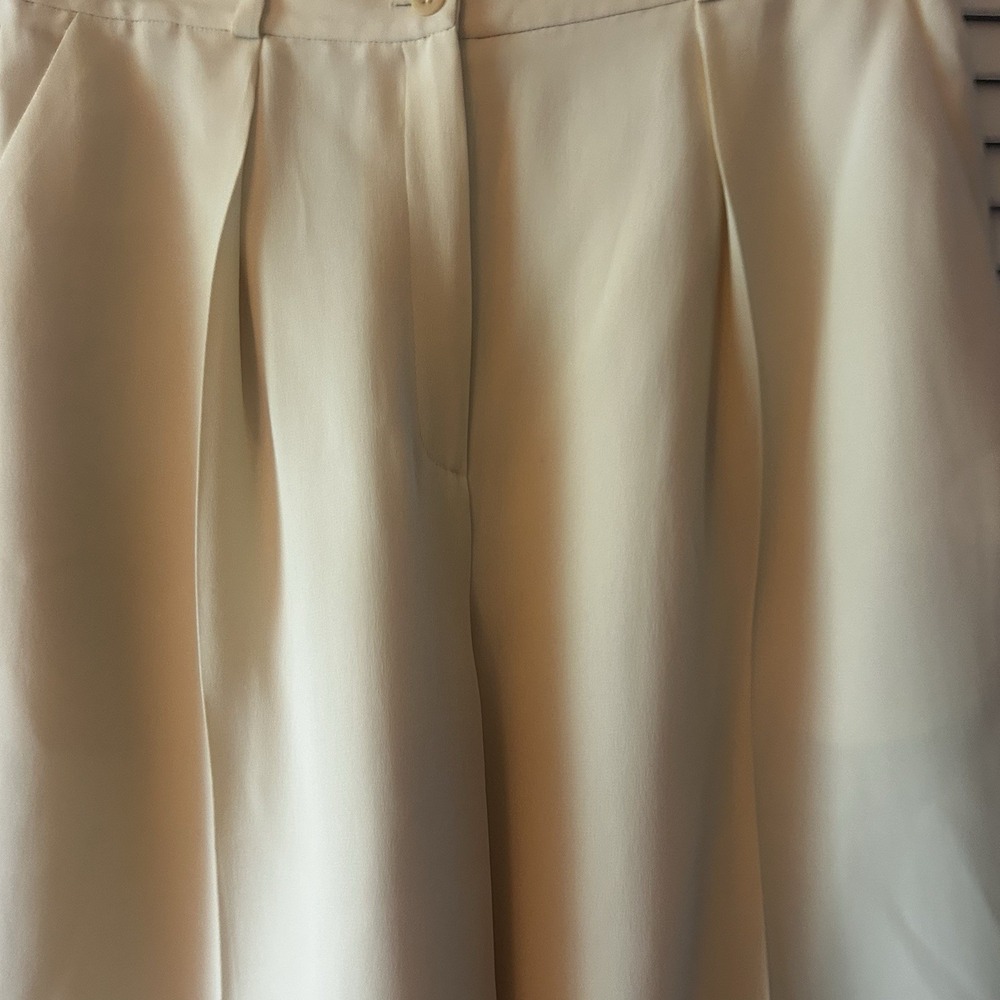 Vintage Jones New York 2-piece Vanilla Cream Silk Suit Old Money Minimalist 14P - Picture 10 of 14